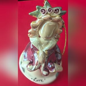 VTG BLUE SKY Clayworks Love Angel Christmas Ornament 3” HEATHER GOLDMINE 2001